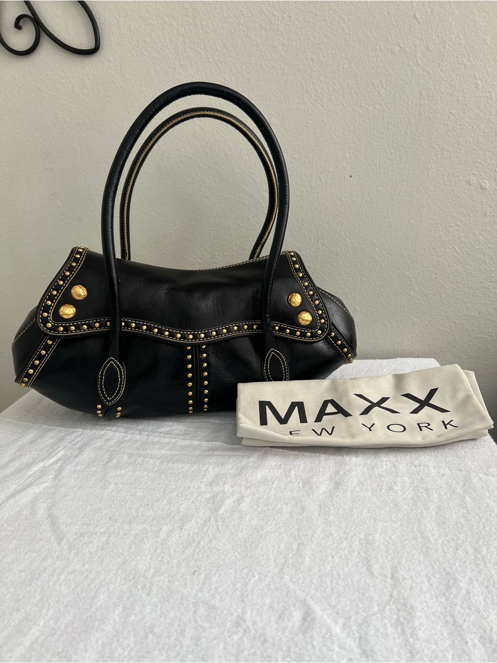 Maxx New York Y2K Studded Shoulder Bag w/ Dust Bag